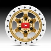 Black Rhino Offshoot Beadlock Gloss Gold Custom Truck Wheels 4